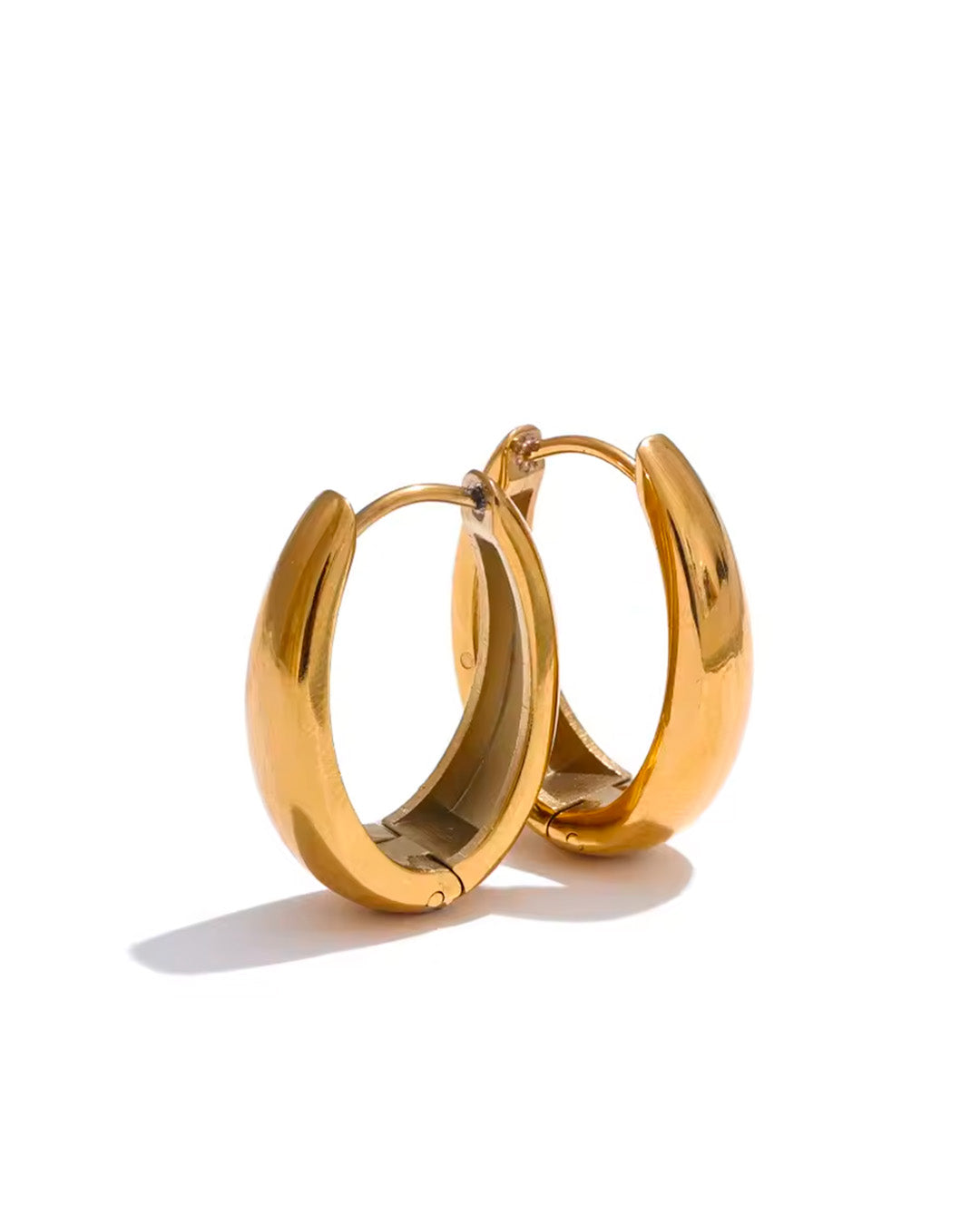 Brinco Feminino de Argola Dourado Elegante