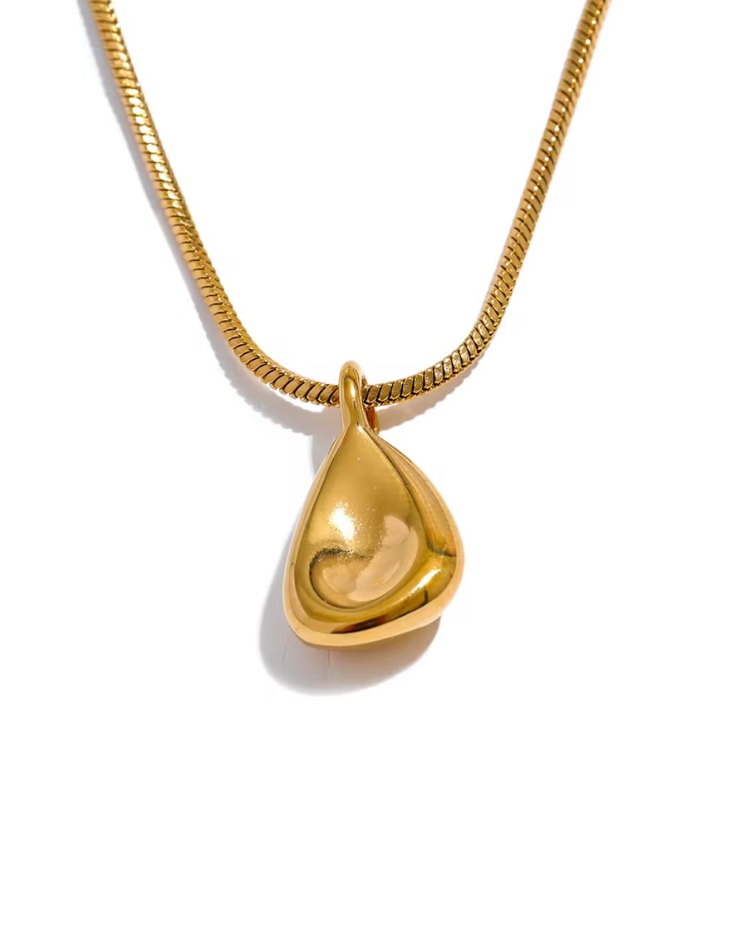 Colar Feminino Gota Dourado com Pingente Elegante
