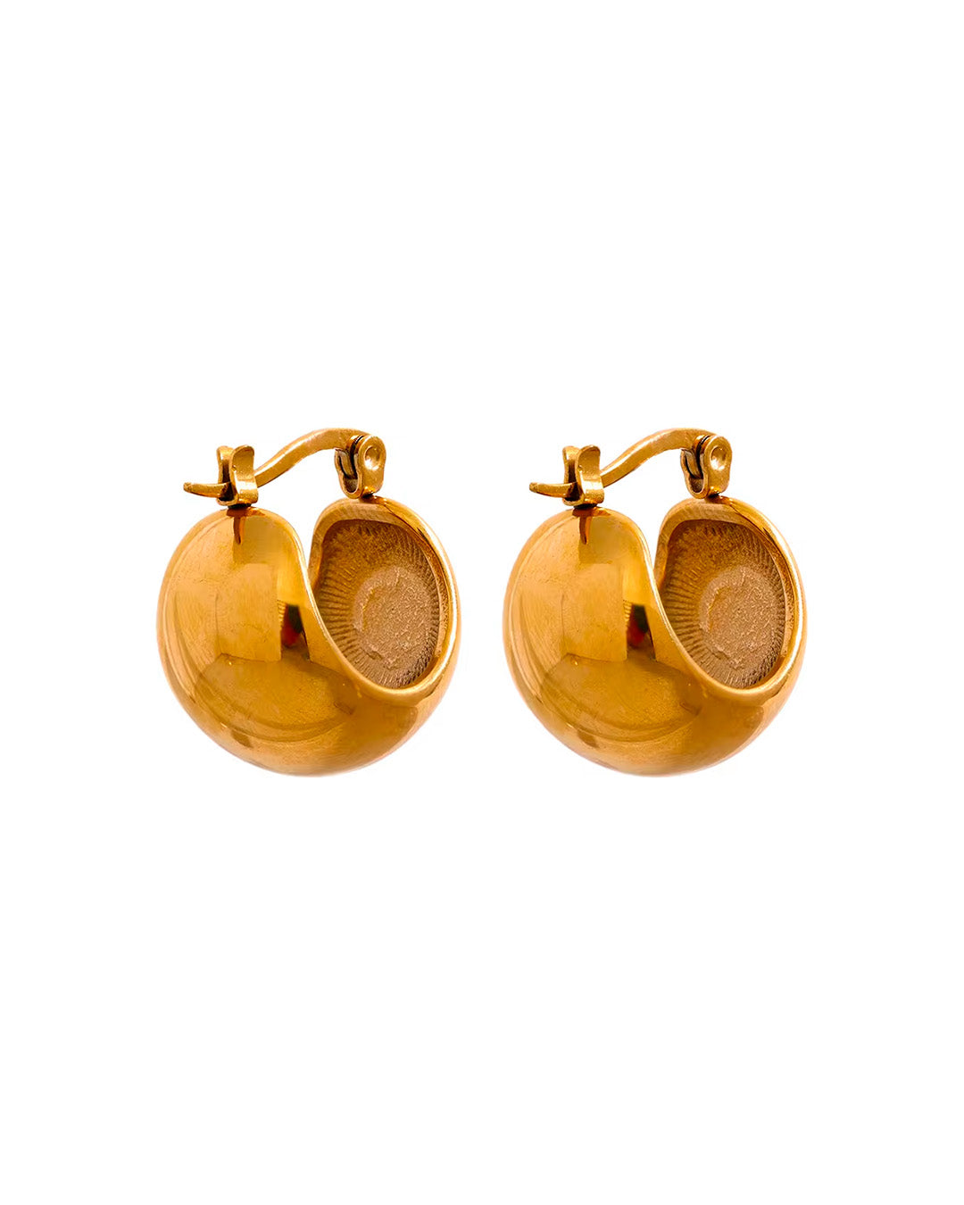Brinco de Argola Feminino Dourado Elegante