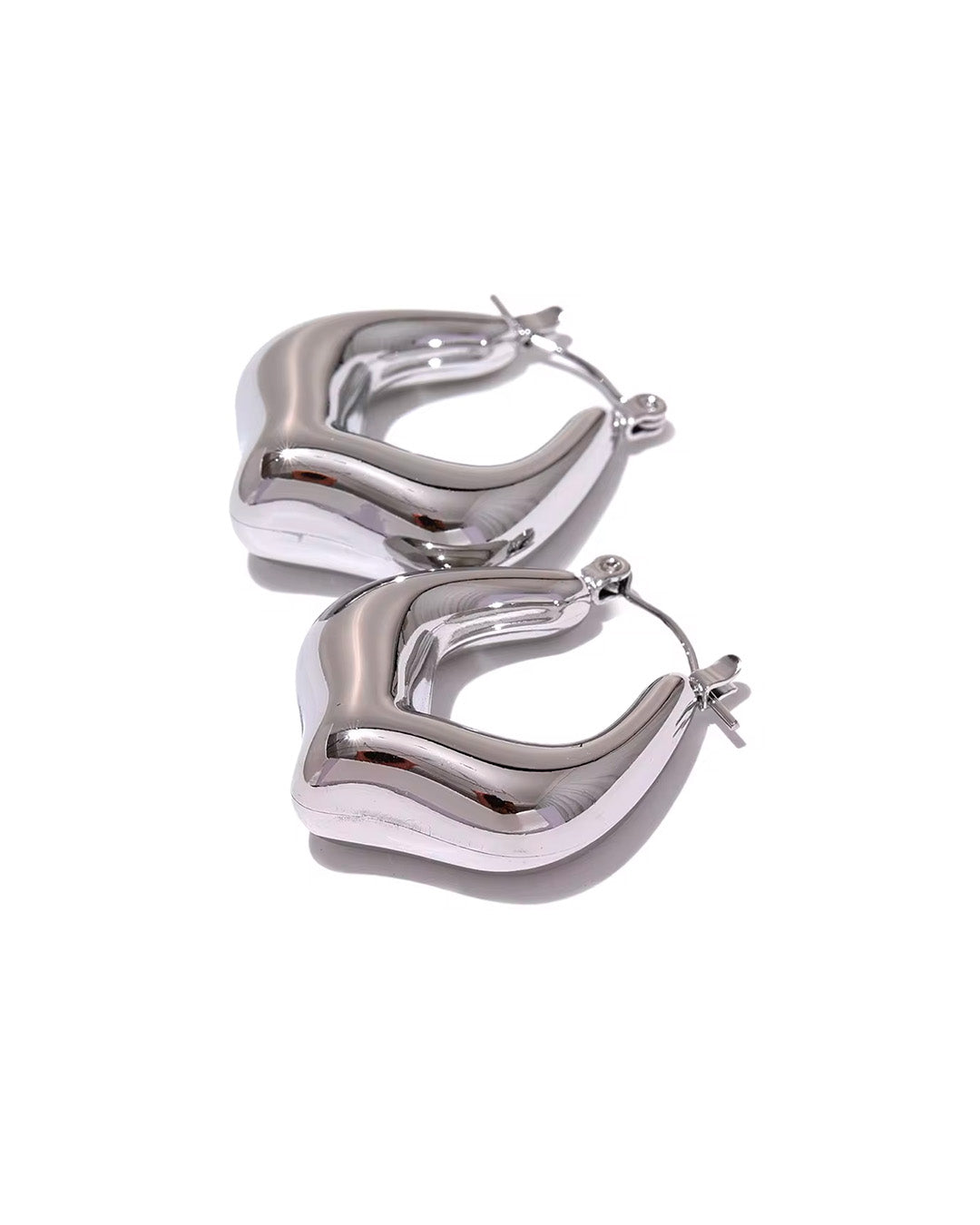 Brinco de Argola Feminino Quadrado Dourado Elegante