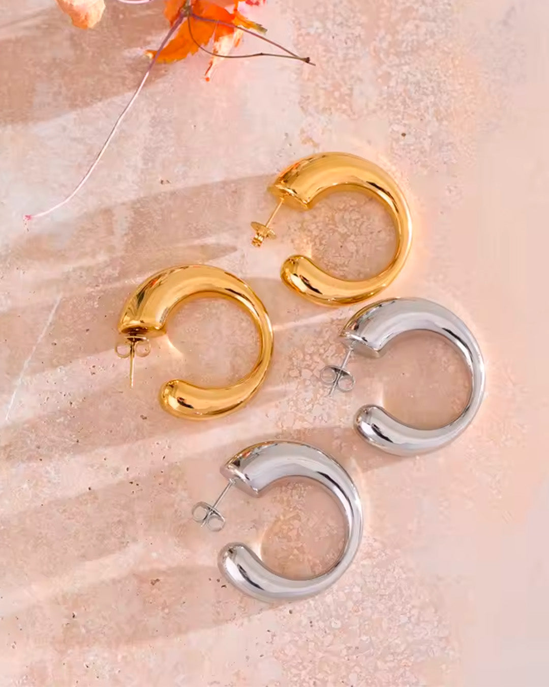 Brinco Feminino Dourado Argola Aberta Elegante