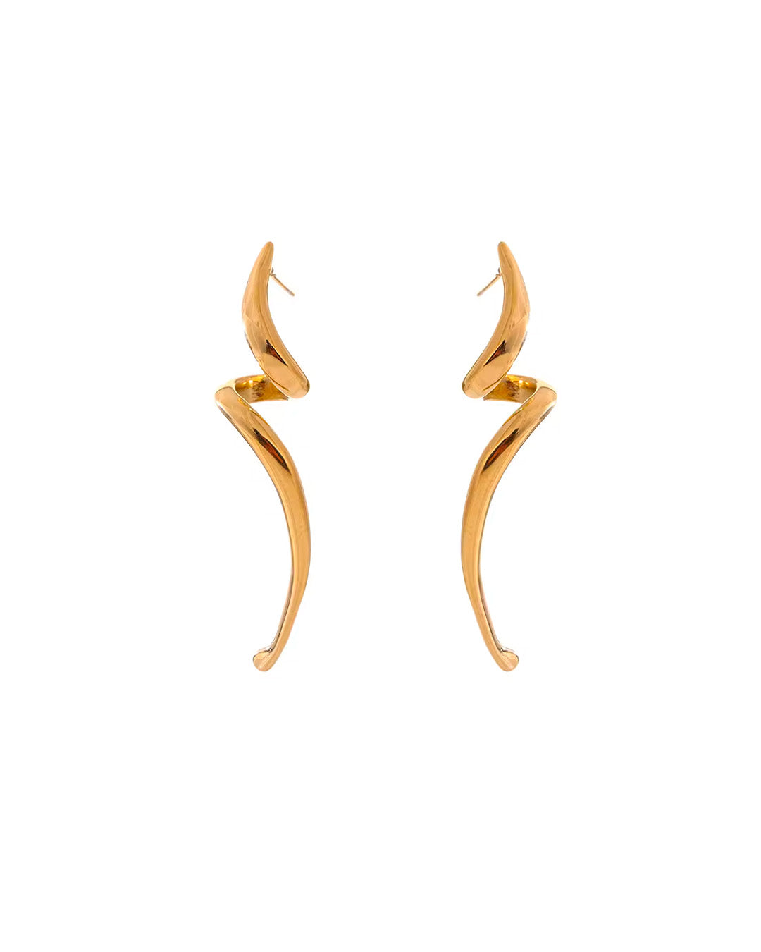 Brinco Feminino Longo Dourado Design Geométrico Elegante