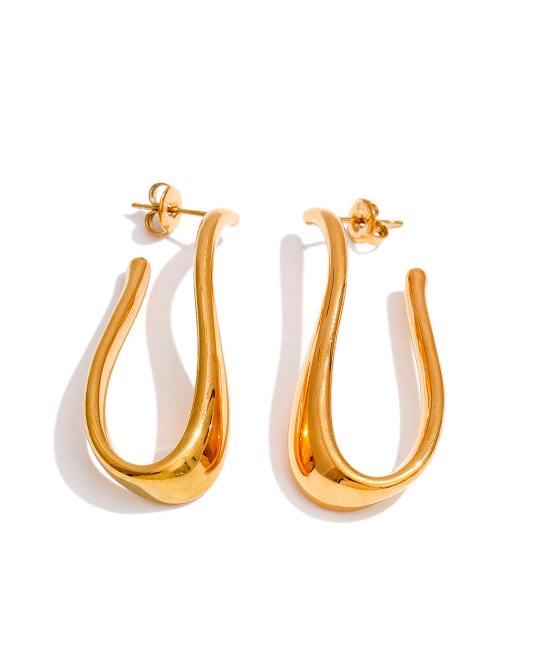 Brinco Feminino Longo Dourado Elegante Minimalista