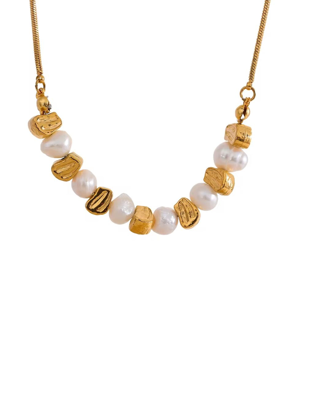 Colar Feminino com Pérola Elegante Dourado