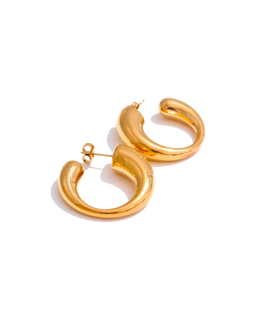 Brinco Feminino Dourado Argola Aberta Elegante