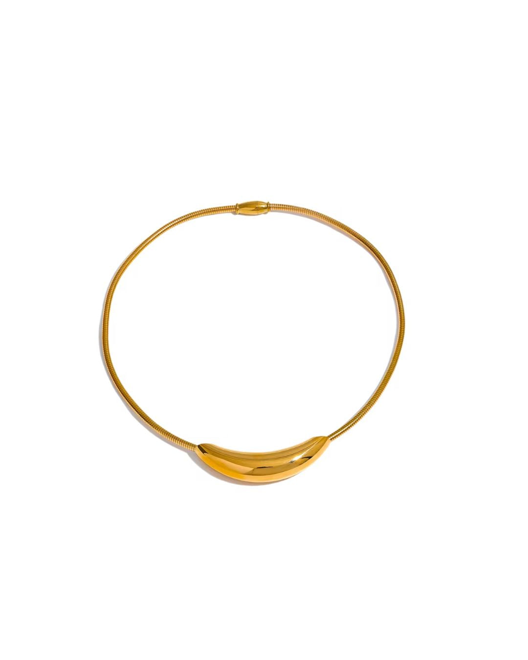 Colar Feminino Dourado Choker Minimalista Elegante