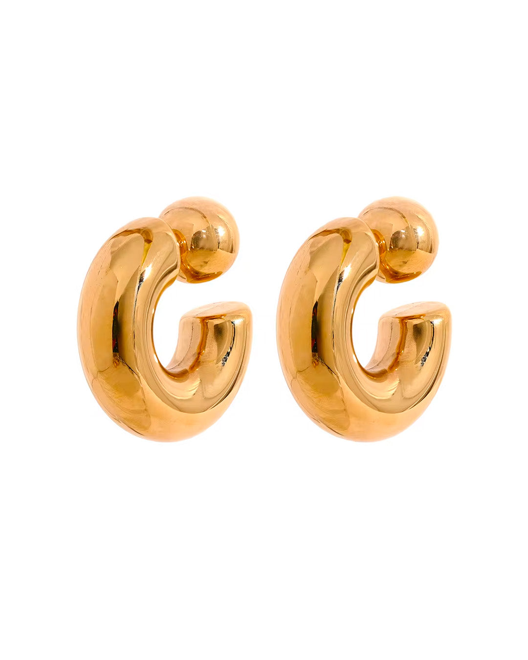 Brinco Feminino Argola Dourado Grosso Elegante
