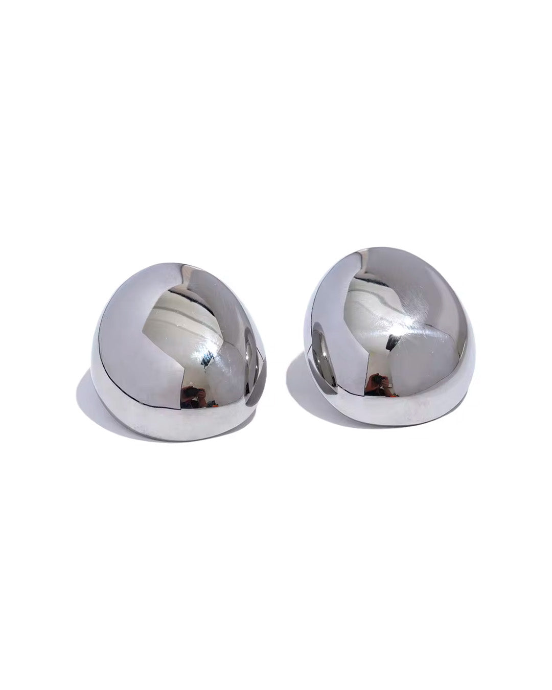Brinco Feminino Dourado Oval Elegante Minimalista