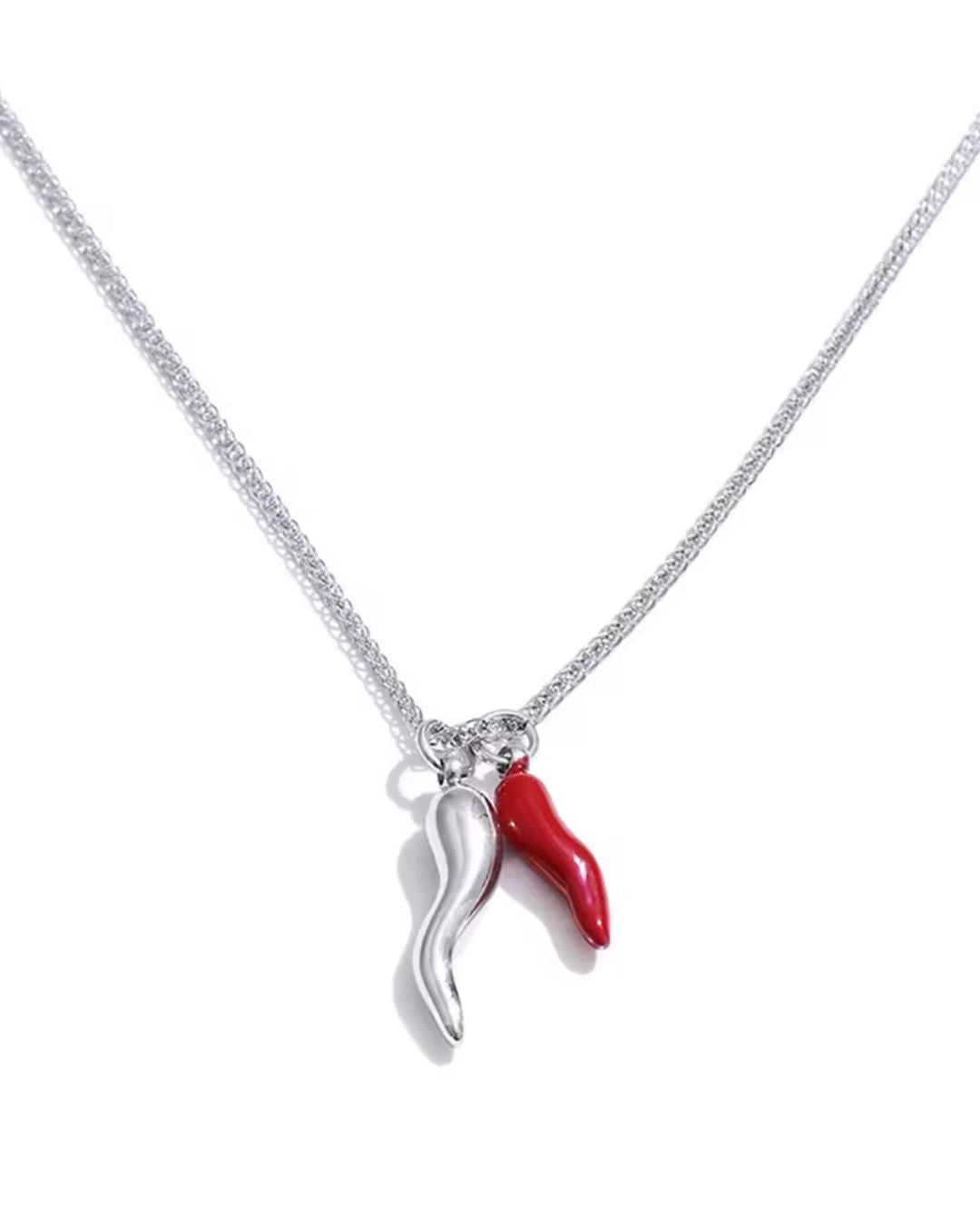 Colar Feminino Pimenta Vermelha Dourado Elegante