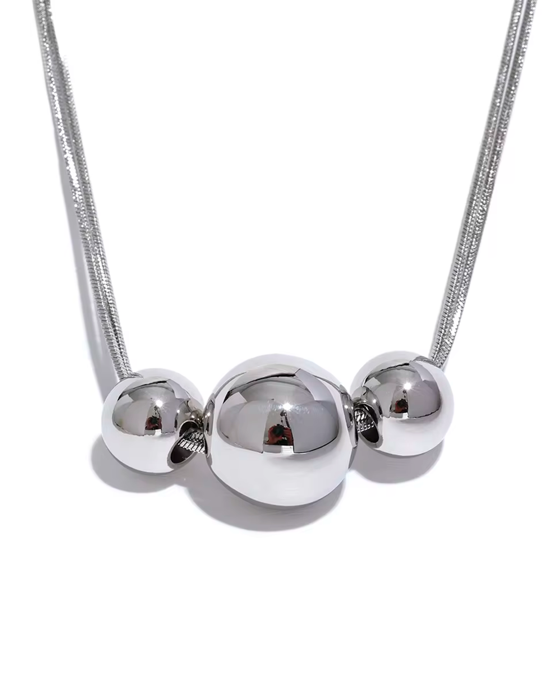 Colar Feminino Dourado com Esferas Elegante