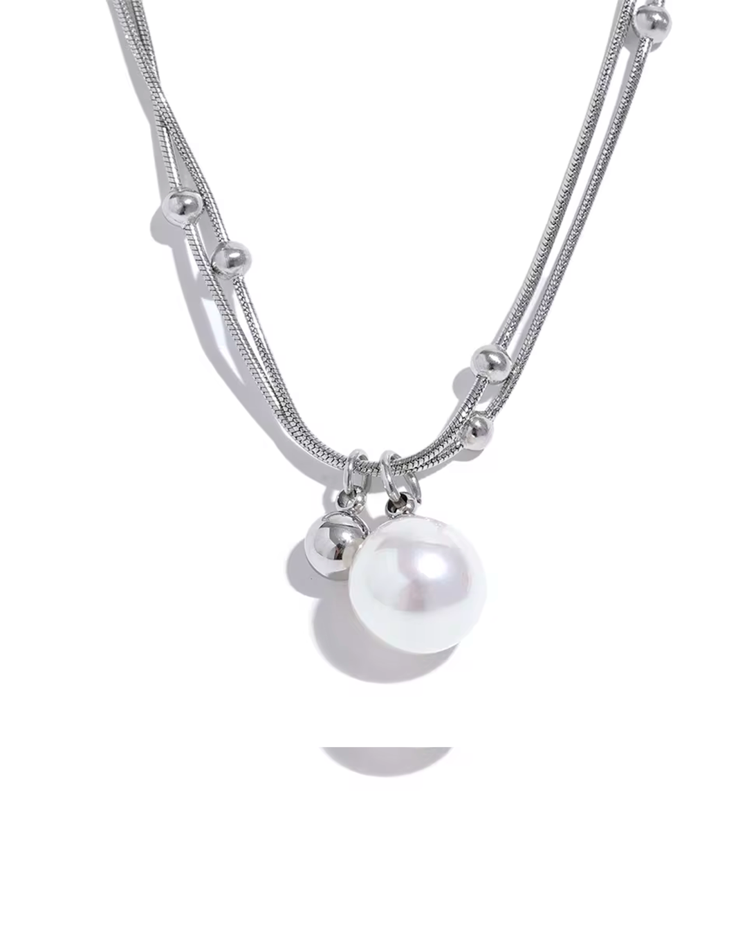 Colar Feminino Dourado com Pérola Elegante