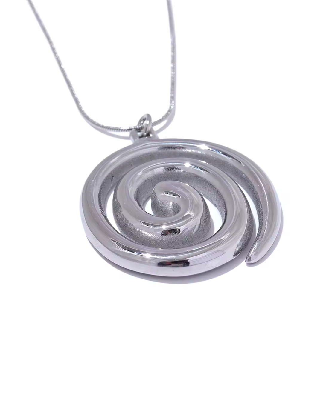 Colar Feminino Dourado Espiral Elegante