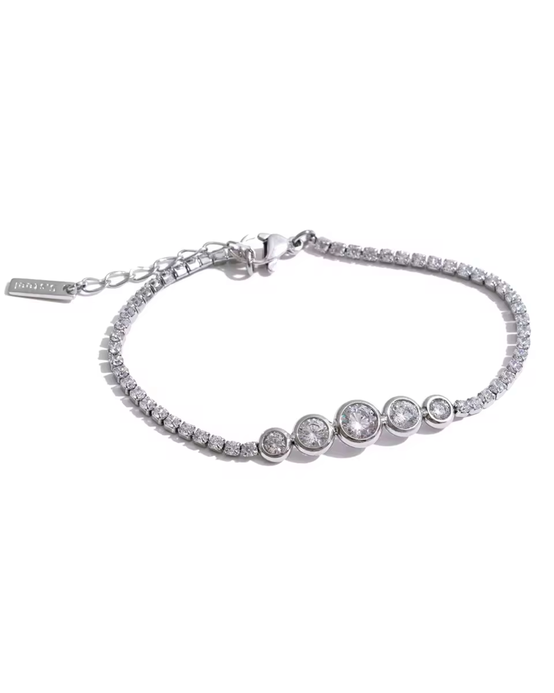 Pulseira Feminina Riviera com Zircônia Dourada Elegante
