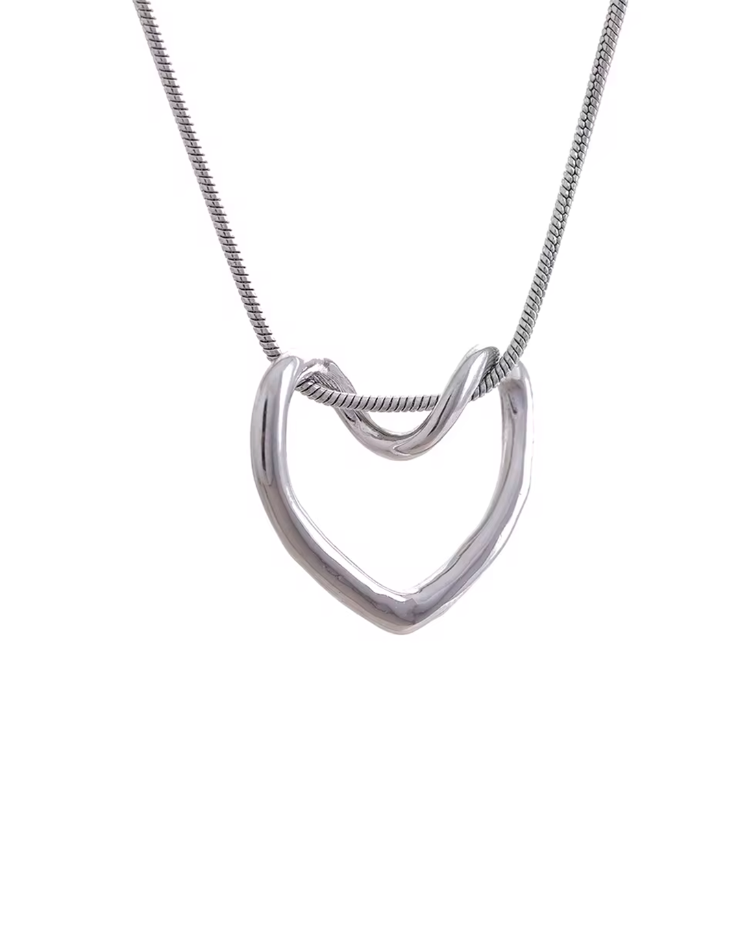 Colar Feminino Coração Dourado Moderno